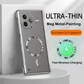 Custodia senza telaio con verniciatura in metallo ultra sottile per XIAOMI Poco F7 Ultra F6 F5 F4 F3 X7 X6 Pro Custodia rigida per PC con ricarica wireless magnetica
