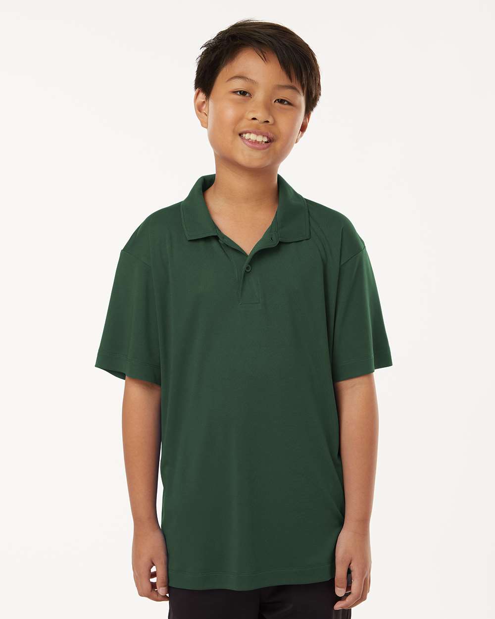 AllPro 41800Y Youth Pro-Lock Performance Polo Shirt in Forest Green size XS | Polyester - AllPro