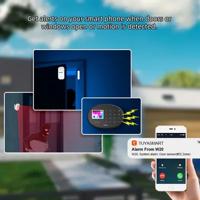 KERUI Tuya Alarm Center W204 4G WIFI Home Alarm System Smart Leben Alexa Sicherheit Schutz PIR Motion Detektoren Tür sensoren