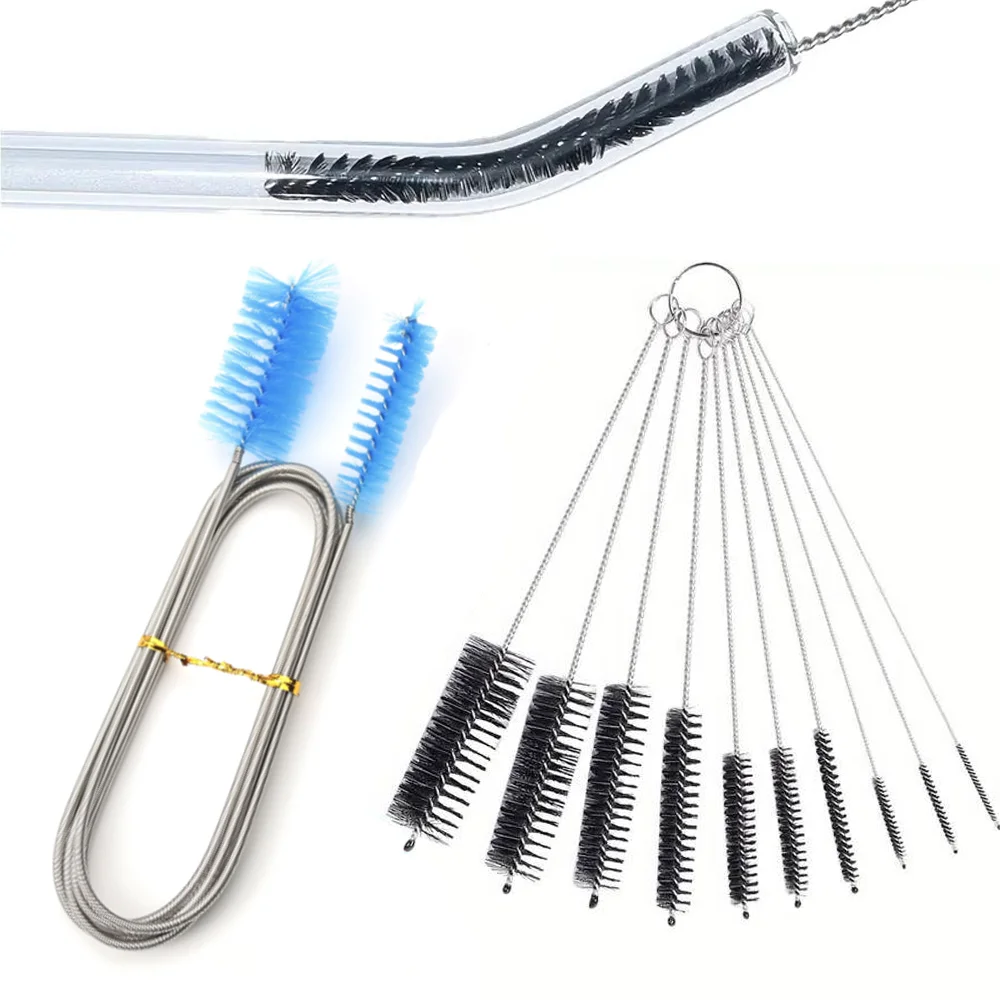 Reinigungsbürste für Aquariumrohre, 155 cm Federbürste, doppelköpfige Reinigungsbürste aus Edelstahl, Reinigungswerkzeug für Seerosenrohr, Luftröhre und Innenwände von U-förmigen Rohren Image
