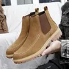 Stiefel Männer pu mattes Leder europäische und amerikanische Business-Mode Chelsea Stiefel Größe Outdoor-Trainings stiefel 37-47 Herren stiefel
