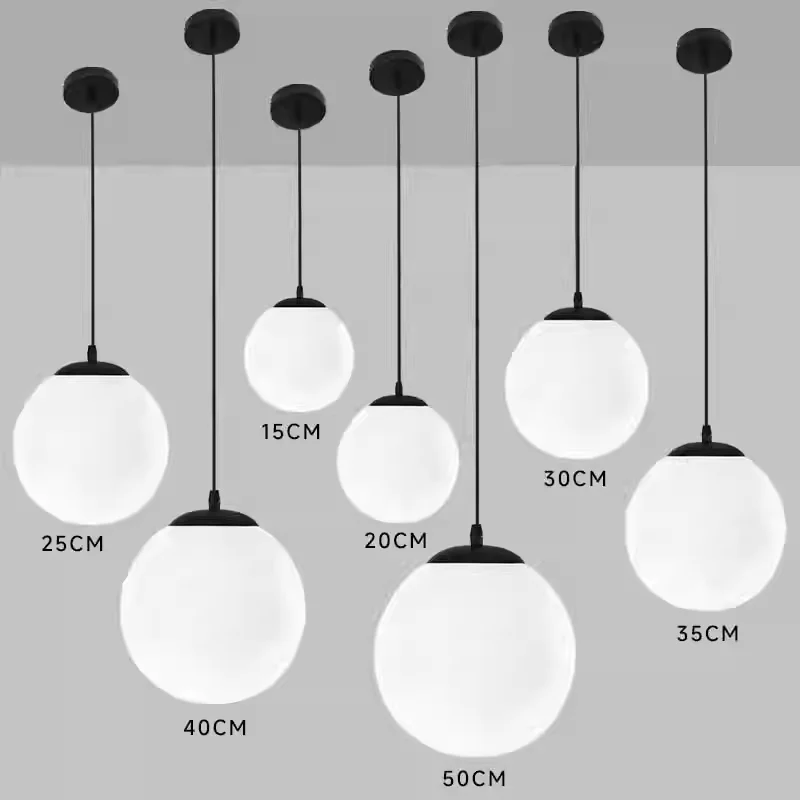 Esszimmer Hängelampe Globus Glaskugel Pendelleuchte Decke Kronleuchter Wohnzimmer Schlafzimmer Lampe Café Arbeitszimmer Küche Zuhause Weißer Lampenschirm aus Glas Lampenschirme passende Lampe runde