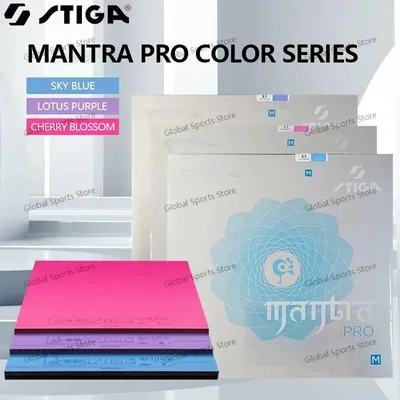 Original STIGA Mantra Pro Colorful Table Tennis Rubber Non Sticky Ping Pong Rubber Sheet Mantra Pro M/H Blue/Purple/Pink