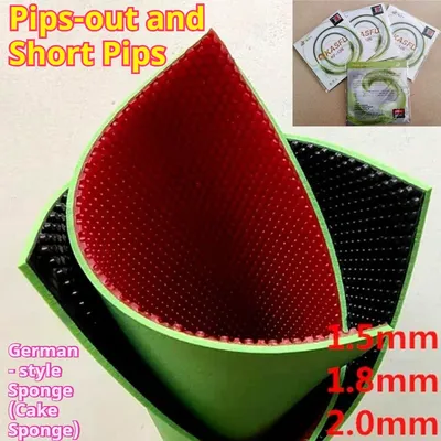 KASFU KF-126 Pips - Out & Short Pips Table Tennis Rubber Sheet Large Particle with Cake Sponge Ping-pong Rubber for Sinking Spin
