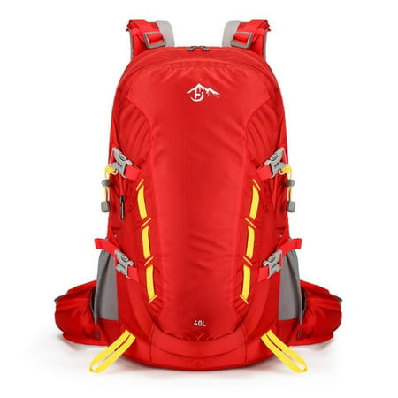 AUXDIQ Hiking Backpack 40L Lightweight Camping Backpack Travel Daypack for Women Men Red