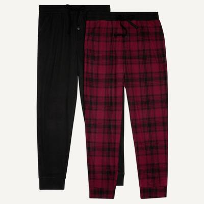 Nautica Men's Waffle Pajama Pant Set Zinfandel, M