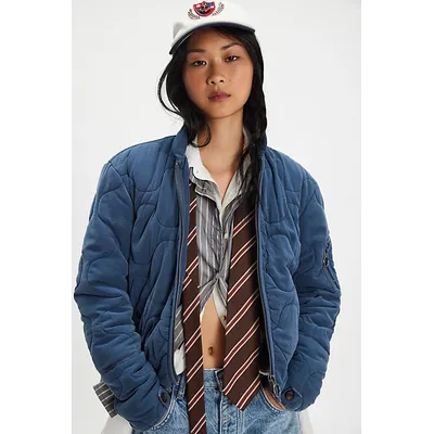 Aura Liner Jacket at Free People in Deep Seas, Size: Medium