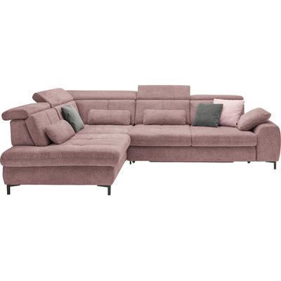Ecksofa, famosa wine, SET ONE BY MUSTERRING, Sofas, B/H/T: 317cm x 86cm x 220cm, Flachgewebe, Armlehne rechts, Sitztiefenverstellung-Kopfteilverstellung-Bettfunktion-Schubkasten, 100% Polyester, Kaltschaumpolsterung, Flachgewebe, whlw. mit... Image