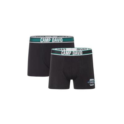 Boxershorts CAMP DAVID "casual", Herren, Gr. M, schwarz (race schwarz), Obermaterial: 95% Baumwolle, 5% Elasthan, unifarben, Unterhosen, mit elastischem Bund Image