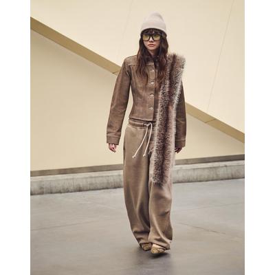 Bershka Denim Jacket Women L Brown