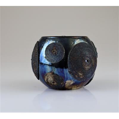 Windlicht AM DESIGN "aus Glas", blau, B:22cm H:19cm, Glas, Kerzenhalter, BxH: 22x19 cm Image