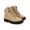 Stiefel DC SHOES "Peary Tr", Gr. 6(38), schwarz (tan, schwarz), Obermaterial: Leder (Kuh) / Futter: Textil / Außensohle: Gummi, Schuhe