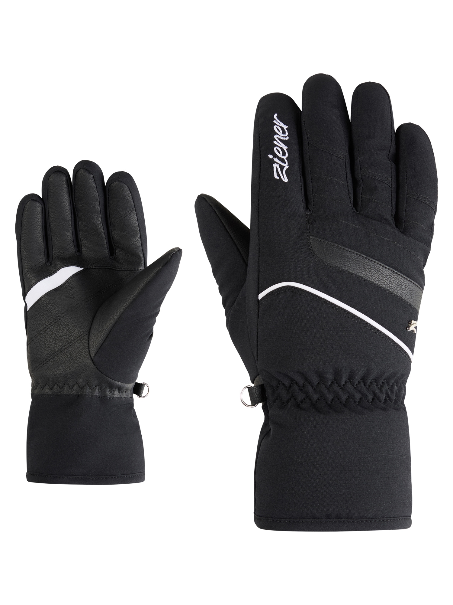 Skihandschuhe ZIENER "KAIPO-Z glove lady", Damen, Gr. 8,5, schwarz, Materialmix, Handschuhe Image