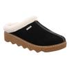 Pantoffel ROHDE "FOGGIA-D", Damen, Gr. 39, schwarz, Veloursleder, klassisch, Schuhe, Hausschuh, Clog mit herausnehmbarer Innensohle aus Lammwolle