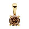 Ketten-Anhänger OROLINO "585/- Gelbgold 1 Brill. 0,50ct. braun", gelb, Schmuckanhänger, Damen, ONE-SIZE, 0,50 ct P2 = erkennbare Einschlüsse, Gold, 0,5 g