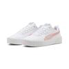 Sneaker PUMA "CARINA 3.0 SPACE BELLE JR", Gr. 38, puma weiß, pinkscape, Synthetik, sportlich, Schuhe
