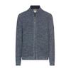 Strickjacke CAMEL ACTIVE, Herren, Gr. L, blau (tinted blau), Web, Obermaterial: 70% Baumwolle, 30% Polyacryl, meliert, casual, regular fit taillenbedeckt, ohne Ausschnitt, Langarm Rippbündchen, Strickjacken, mit Logo Stickerei