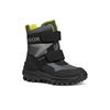 Winterstiefel GEOX "J HIMALAYA BOY B ABX", Kinder, Gr. 28, bunt (grau, lime), Textil, Synthetik, sportlich, Schuhe, Snowboots, Klettstiefel mit Warmfutter, Größenschablone zum Download