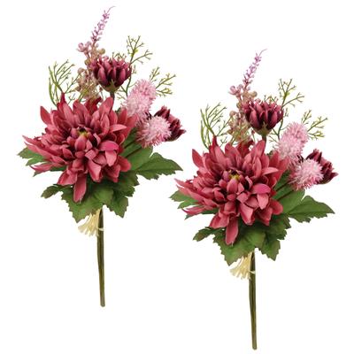 Kunstblume I.GE.A. "Chrysanthemen-Bund 2er Set", lila (mauve), B:13cm H:25cm L:11cm, Polyester, Kunstpflanzen, 25cm Strauß künstlich Bouquet Seidenblume Blumenbouquet Blumenstrauß Image