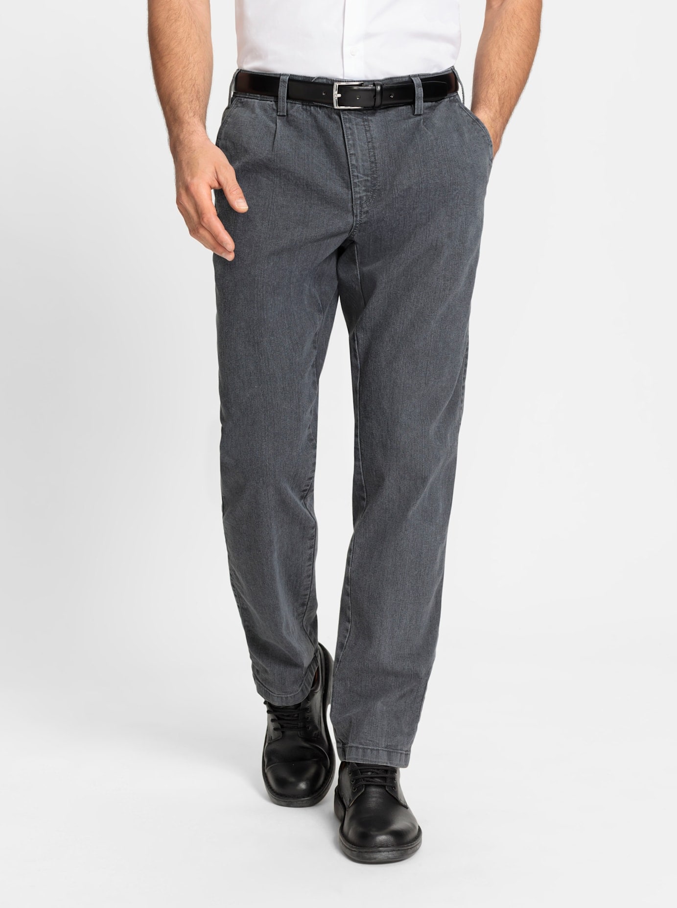 Bequeme Jeans MARCO DONATI, Herren, Gr. 54, Normalgrößen, grau, 86% Baumwolle, 13% Polyester, 1% Elasthan, 98% Baumwolle, 2% Elasthan, unifarben, lang, Jeans