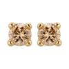 Paar Ohrstecker OROLINO "585/- Gelbgold glanz 2 Brill. 0,10ct. braun", gelb (gelb, braun), Ohrringe, Damen, ONE-SIZE, 0,10 ct, Gold