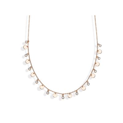 Dkeniz Anhänger mit Kette 925/- Sterling Silber rosévergoldet Fundament Silberkette Image
