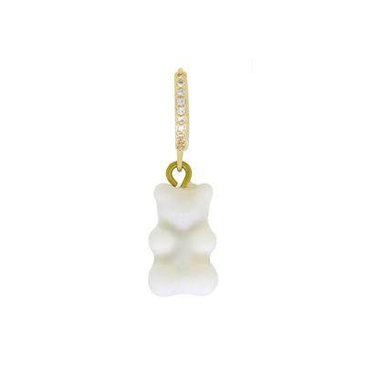 Fashionbox Single-Creole vergoldet Gummibär weiss Zirkonia weiss Image