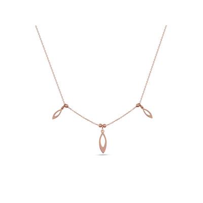 Dkeniz Anhänger mit Kette 925/- Sterling Silber rosévergoldet Pure Geometrie Silberkette Image
