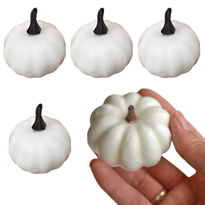 12 Teile/los Weiß Simulierte Kürbis DIY Material für Ernte Thanksgiving Halloween Home Party Atmosphäre Dekoration Handwerk ZYF Image