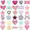 1/30pcs Acryl Schuh Charms bunte Herz Stern rosa Schuh zubehör für Clog Sneaker Sandale fit Frauen Männer Schuh dekoration Geschenk