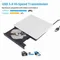 Lettore CD da tavolo Lettore CD portatile Doppia interfaccia Tipo C USB3.0 Unità CD DVD VCD esterna per laptop Unità CD esterna bianca