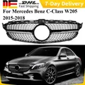 Griglia del paraurti per Mercedes Benz Classe C W205 2015-2018 C180 C200 C250 C260 C300 Stile diamante Auto Paraurti Anteriore Griglia Hood