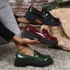 Große Größe Faulenzer Frauen Plattform Wohnungen Frühjahr Neue Designer Kleid Elegante Schuhe Walking Komfort Retro Einzelnen Schuhe Zapatos Mujer