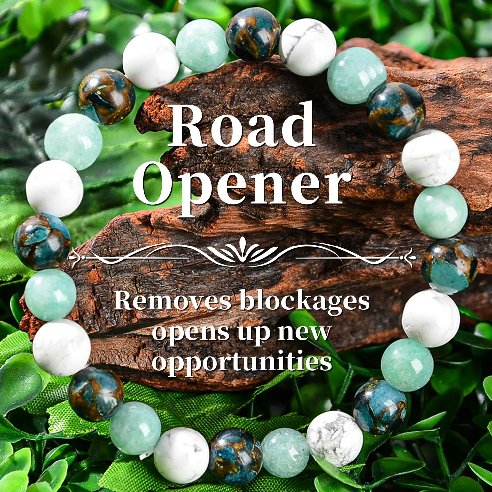 1-teiliges Heilarmband aus Naturstein, das Sorgen beseitigt, Angstzustände lindert und Wohlstand und Überfluss bringt. Image