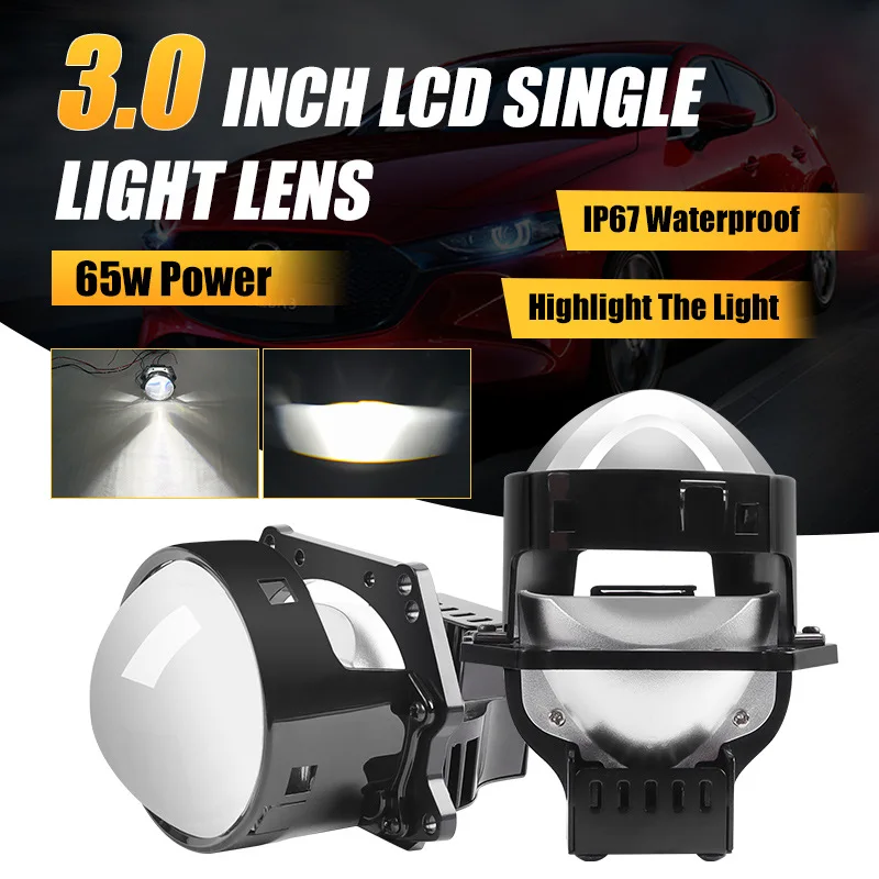 2 pz Ad Alta Potenza 110 W 3 Pollici Bi LED Lente Del Proiettore H4 LED Faro Fendinebbia 12 V Alluminio Lente Del Proiettore Lampadina