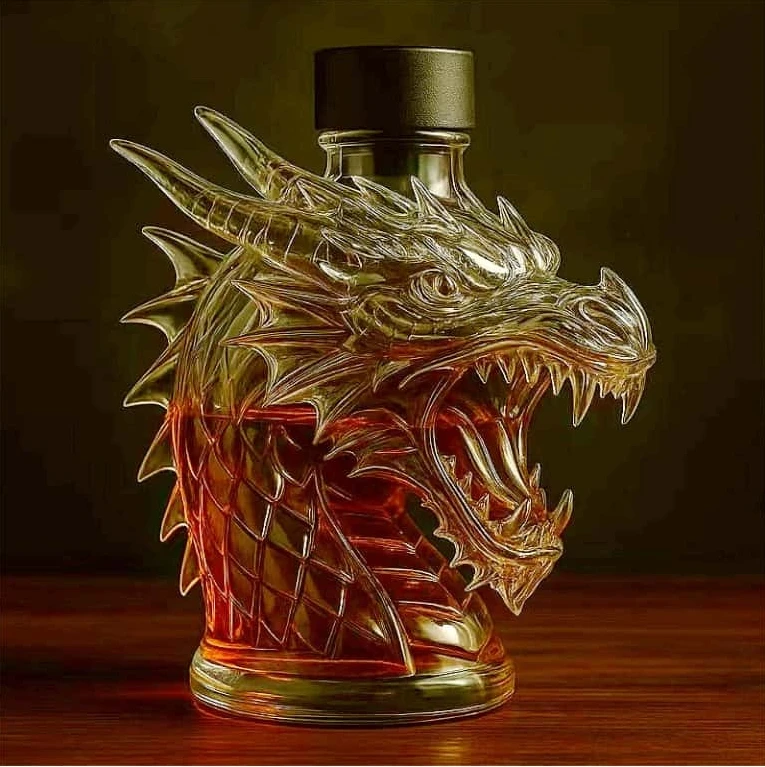 Whiskey-Drachenflasche, perfekt für Wein-Whisky – Heimbar-Dekoration, Geschenkzubehör, Tier-Weinflasche Image