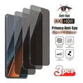 3 pezzi protezione schermo intero anti-spia per Xiaomi Poco X7 X6 X5 Pro X4 X3 GT vetro temperato per Poco F7 Ultra F6 F5 Pro F4 F3 GT