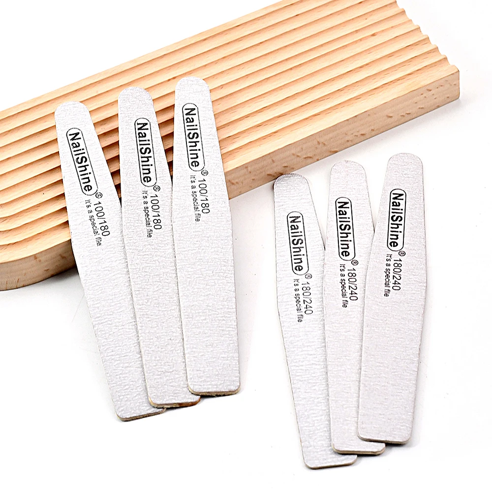 5PCS Diamond Design Holz Nagelfeilen Set Polierpuffer Premium 100/180/240 Körnung Schleifpapier Maniküre Werkzeug Tragbares Reiseset Image