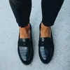 Heels Damen Bequeme schwarze kleine Lederschuhe für Damen, Größe 35-43, lässige Bohnenschuhe