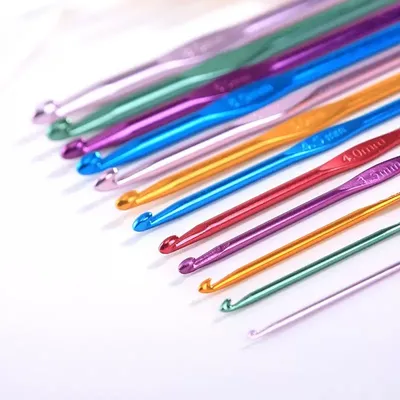 2-4.5mm/set Colorful Alumina Single Head Crochet Hook DIY Weaving Tool Crochet Hook Set Crochet Needle Sweater Needle Hook Yarn
