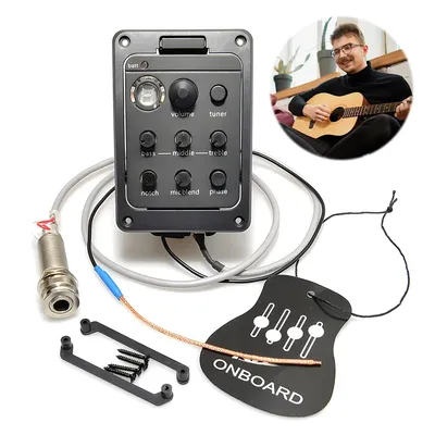 Für Fishman 301 Akustische Gitarre Pickup Elektrische Box Equalizer mit Tuner Presys EQ Equalizer Piezo Pickup Gitarre Tuner EQ Teile