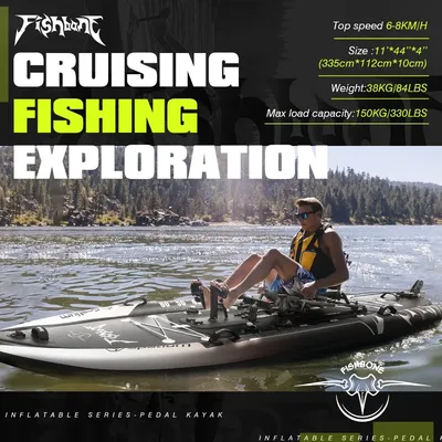 Fishing Kayak Single Inflatable Fishing Kayak Fishing Boat Adult Kayak Pedal Type Complete Set of Accessories Upgraded Version