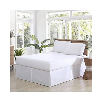 Tommy Bahama Pleated Solid White Bed Skirt