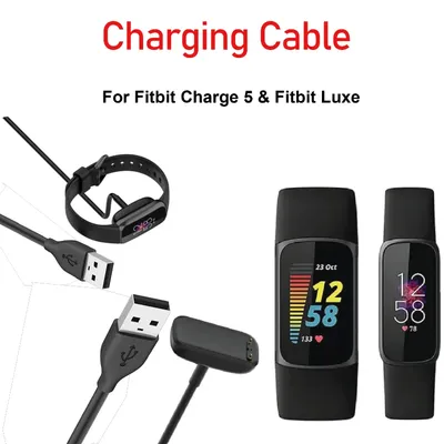 Für Fitbit Charge 6/Fitbit Charge 5/Fitbit Luxe Ladegerät USB Ladegerät Smart Uhr Ladekabel Ersatz Ladegerät 3,3 ft