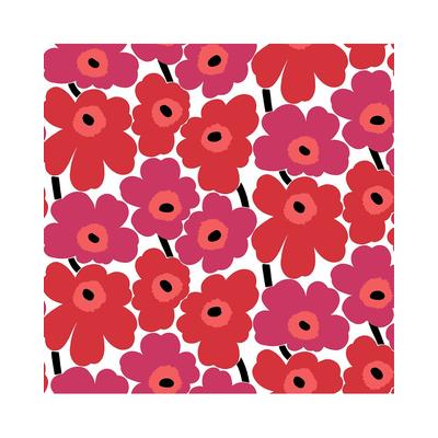 Marimekko Red Pieni Unikko Peel & Stick Wallpaper