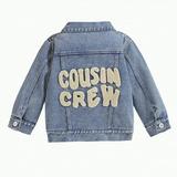 Ccpelsie Boys Girl s Jean Jacket Cute Denim Jacket Long Sleeve Button Down Spring Fall Outerwear(Beige 2-3 Years)
