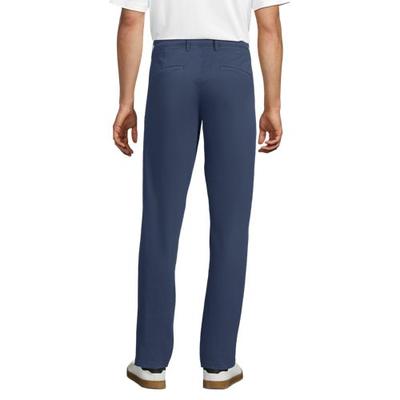 Stretch Chinos, Slim Fit, Men, size: 30 32, regular, Blue, Cotton/Cotton-blend, by Lands' End