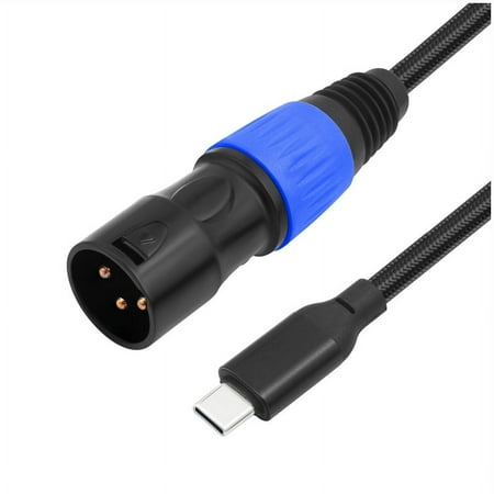 Type C to XLR Male Aux Audio Cable Type C to XLR Male Output Stereo Cord USB Type-C Male to XLR Male Cable Plug and Play 1 * Type C To XLR Male Aux Audio Cable Black