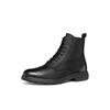 Winterboots GEOX "U MEIERN", Herren, Gr. 40, schwarz, Glattleder, klassisch, Schuhe, Stiefel mit Warmfutter, Größenschablone zum Download