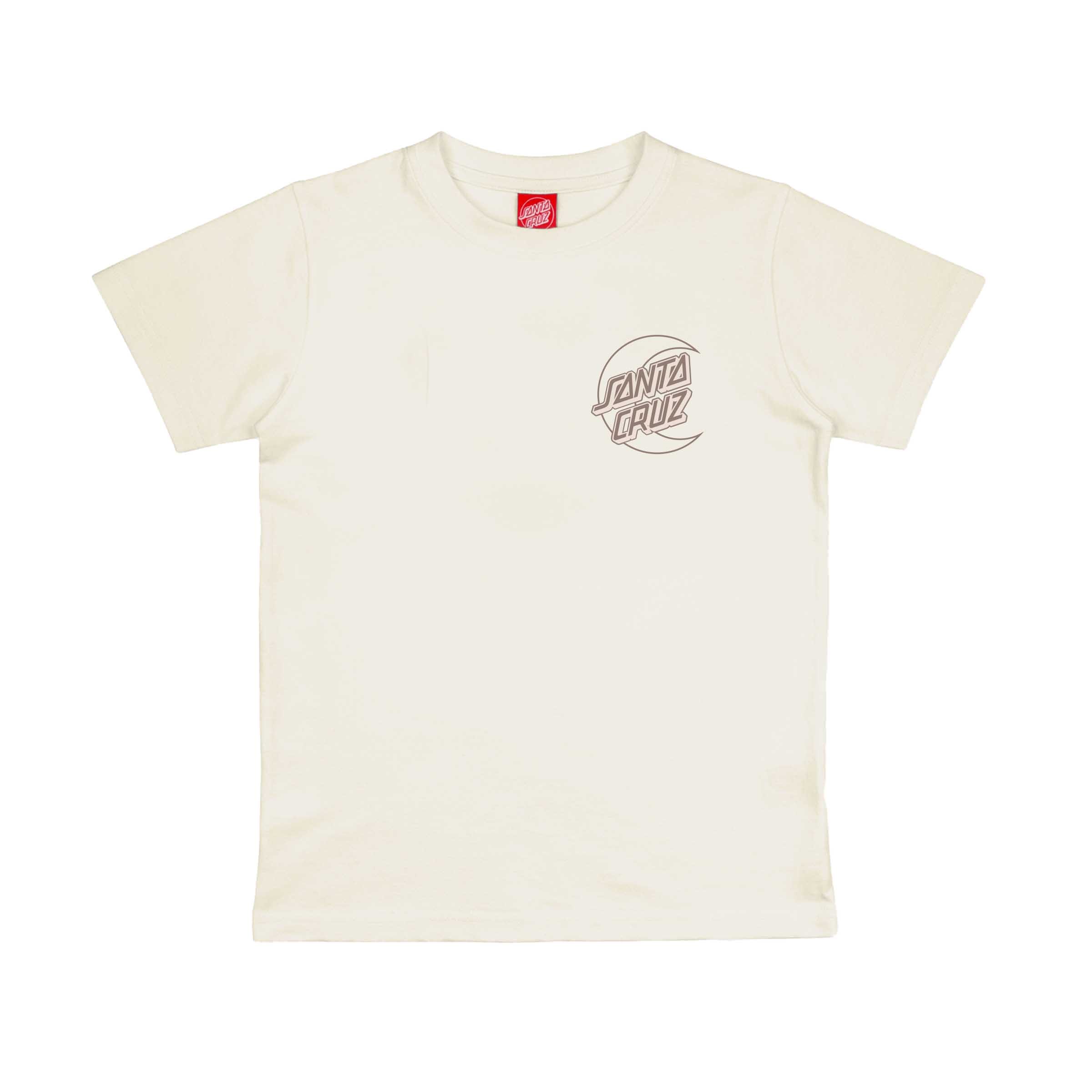 T-Shirt SANTA CRUZ "YOUTH IMPRINT MOON DOT T-SHIRT", Kinder, Gr. 6/8 (122), unbleached cotton, Obermaterial: 100% Baumwolle, Shirts Image